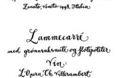 Bryllup - Amundsunniva meny